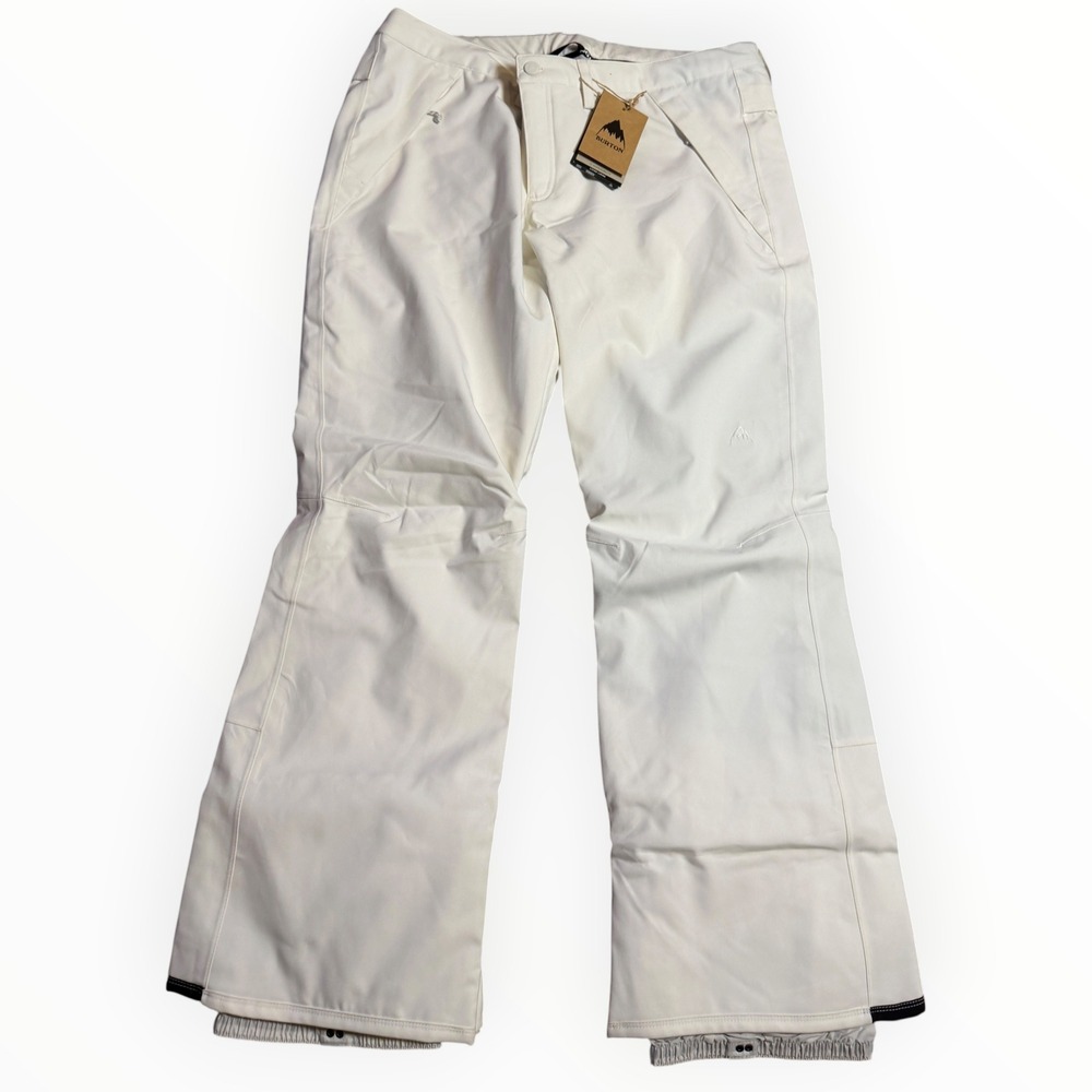 Burton Society Snow Pants Women 2XL Stout White New Living Lining Waterproof